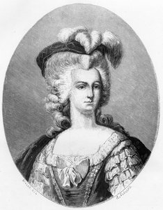 Retrato de Maria Antonieta (1755-1793), Rainha de França - Gravura de 1863 em "Le Livre Rouge - Histoire De L