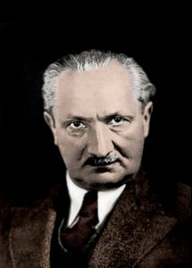 Retrato de Martin Heidegger (1889-1976), filósofo alemão.
