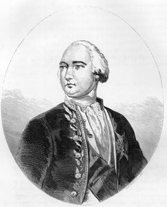 Retrato de Philippe Egalite (1747-1793), Louis Philippe II Joseph de Orleans - Gravura de 1863 em "Le Livre Rouge - Histoire De L