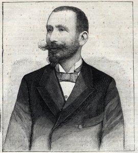 Retrato de Pierre Sales (1854? -1921?) , um escritor francês. Gravura em "Le Petro Parisien". de Anonymous Anonymous