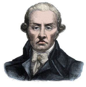 Retrato de Stanislas Marie Maillard (1763-1794), oficial de justiça e personagem emblemático da Revolução Francesa - Gravura em "Histoire des Girondins" de Alphonse de Lamartine (1790-1869) 1865-1866 - Coleção particular de Anonymous Anonymous