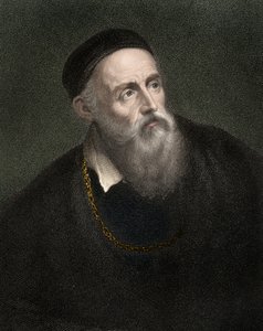 Retrato de Ticiano (1490-1576), Tiziano Vecellio, pintor veneziano de Anonymous Anonymous