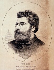 Retrato do compositor inglês Georges Bizet (Desenho após fotografia de Anonymous Anonymous