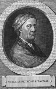 Retrato do escritor, pensador e sacerdote francês Guillaume-Thomas Raynal (1713-1796)" (Guillaume Thomas Raynal escritor francês e homem de letras durante a Era das Luzes) Gravura da colecção privada do século XIX de Anonymous Anonymous