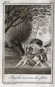 Psique dentro das ondas. Gravura de 1819 em "Lettres a Emilie sur la mythologie" de Charles Albert Demoustier (1760-1801). Coleção privada. de Anonymous Anonymous