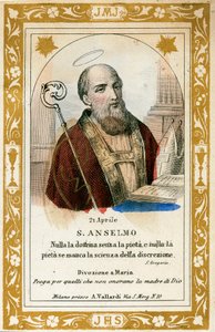 Santo Anselmo (gravura de Anonymous Anonymous