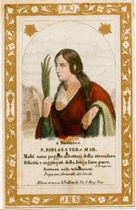 Santa Bibiana (gravura de Anonymous Anonymous
