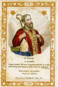 Santo Hilário de Poitiers (gravura de Anonymous Anonymous