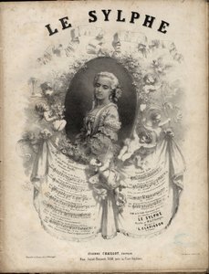 Música para a ópera "Le Sylphe" em 2 actos, letra de M. de Saint-Georges, música de M. Louis Clapisson 1808-1866 Colecção privada. de Anonymous Anonymous
