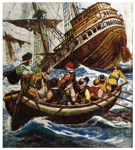 Afundamento da Ilustração Petrel de "Adventures of Morgan the Pirate" 1908 de Anonymous Anonymous