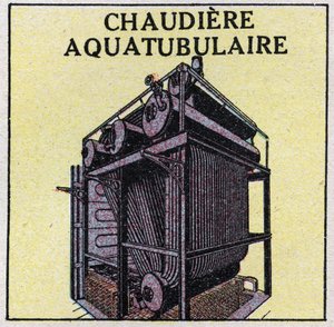 Geradores de vapor: caldeira aquatubular. Ilustração anónima de 1925. Coleção privada. de Anonymous Anonymous