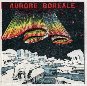 Magnetismo terrestre: aurora boreal no Ártico devido a uma tempestade magnética. Ilustração anônima de 1925. Coleção privada. de Anonymous Anonymous