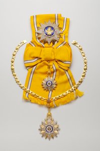 Tailândia - Ordem de Rajamitrabbhorn: conjunto completo - placa, crachá e pendente, meados do século 20 de Anonymous Anonymous