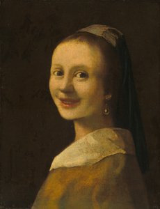 The Smiling Girl, c.1925 (óleo sobre tela) de Anonymous Anonymous