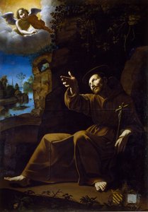 A Visão de São Francisco (pintura) de Anonymous Anonymous