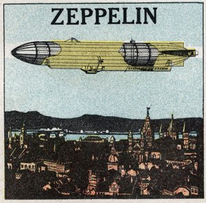 Os balões: zeppelin. Ilustração anónima de 1925. de Anonymous Anonymous