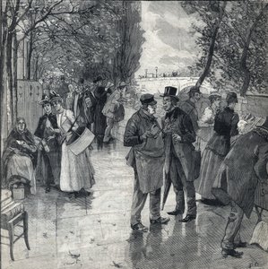 O passeio de livro de livros nas margens dos cais em Paris. Gravação em "Le petit parisien" em 30/10/1892. Coleção Particular de Anonymous Anonymous