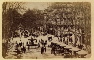 A cidade de Marselha e arredores cerca de 1885 -1890: O Caminho das Flores, Cursos Saint Louis, Coleção Particular de Anonymous Anonymous