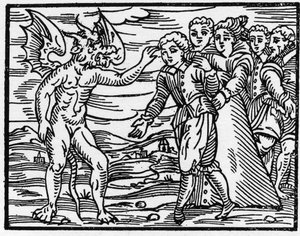 A marca da garra do diabo - "Compendium Maleficarum", trata das bruxas, do seu mal e dos seus institutos por Francesco Maria Guazzo ou Guaccio ou Guaccius (15?? -16??) 1608 Coleção Privada de Anonymous Anonymous