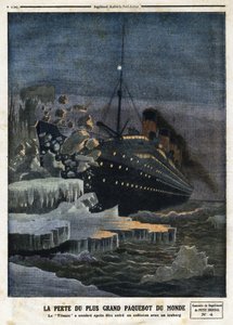 "A perda do maior transatlântico do mundo: o "Titanic" escureceu depois de ter colidido com um iceberg", gravado no "Le Petit Journal", em 28/04/1912 de Anonymous Anonymous