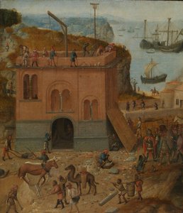 A torre de Babel, c.1490 (óleo sobre painel) de Anonymous Anonymous
