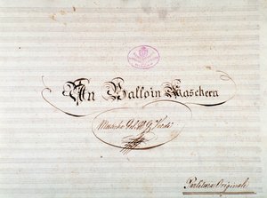 Página de título da primeira edição da partitura de Un ballo in maschera, ópera de Giuseppe Verdi de Anonymous Anonymous