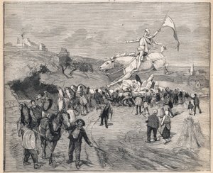 Transporte da estátua de Joana d