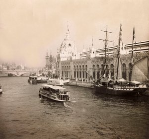 Exposição Universal de 1900 - Exposition Universelle de 1900 em Paris: O palácio das armeiras da terra e do mar - coleção privada de Anonymous Anonymous