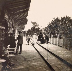 Exposição Universal de 1900 - Exposition Universelle de 1900 em Paris: A calçada rolante - coleção particular de Anonymous Anonymous