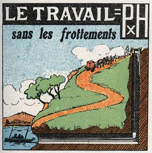 Trabalho e poder: trabalho sem fricção. Ilustração anónima a partir de 1925. Coleção privada. de Anonymous Anonymous