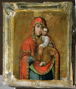 Ícone da Mãe de Deus em Kiev-Bratskaya, século XVIII de Anonymous Russian icon painter