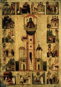 Saint Symeon the Stylite com cenas de sua vida, século XVI