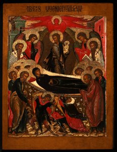 A Dormição da Virgem, 1640 de Anonymous Russian icon painter