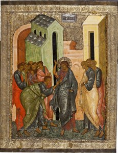 A Incredulidade de São Tomás, 1497 de Anonymous Russian icon painter