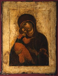 A Virgem de Vladimir, último quarto do século XV. de Anonymous Russian icon painter