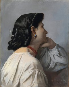 Ifigênia (chefe do estudo). 1870 de Anselm Feuerbach