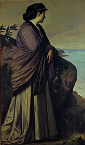 À beira-mar Ifigênia moderna, 1875 de Anselm Feuerbach