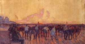 Cuidados com os cavalos de Anselmo Bucci