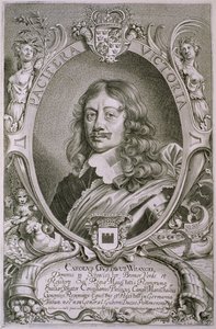 Karl Gustav Wrangel (1603-73) de "Retratos de Homens Ilustres", gravado por Petrus de Iode, publicado em 1706