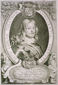 Magnus Gabriel (1622-86) Conde do Gardie, de &39;Retratos de Homens Ilustres&39;, gravado por Petrus de Iode, publicado em 1706