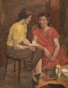 Tea-Break (óleo a bordo) de Anthea Durose
