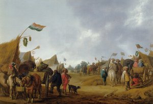 Um acampamento militar, 1634 de Anthonie Palamedesz