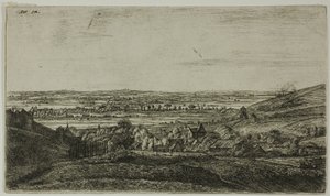 Uma cidade em um vale de Anthonie Waterloo