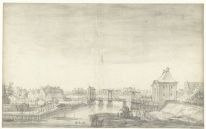 Terceiro Heiligewegspoort em Amsterdã de Anthonie Waterloo