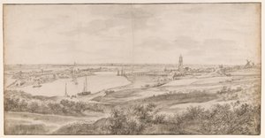 Vista de Rhenen a partir do leste de Anthonie Waterloo