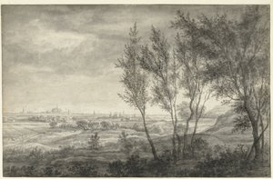 Vista de Haarlem a partir das dunas de Anthonie Waterloo