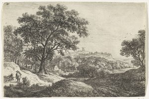 Paisagem montanhosa com uma aldeia Paisagens (título da série) de Anthonie Waterloo