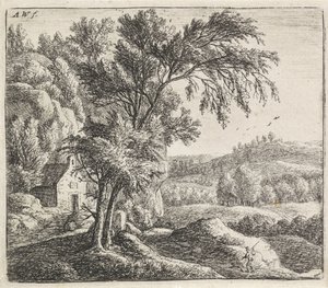 Eremitério Paisagens rochosas (título da série) de Anthonie Waterloo