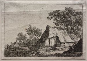 Doze Paisagens: Placa I, A Pequena Aldeia de Anthonie Waterloo