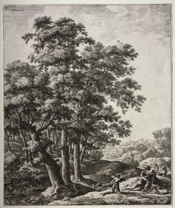 Vênus e Adônis. de Anthonie Waterloo